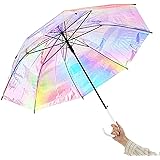 [Demanca] オーロラ 傘 ビニール傘 レインボー 傘 インスタ映え レディース 長傘 ホログラム ワンタッチ かわいい シンデレラアンブレラ 8本 レインボー 虹色 雨傘 透明 傘 子供 傘 レディース 長傘 おしゃれ 傘 レディース 長傘 おしゃれ 丈夫 傘 レディース 長傘 おしゃれ 日傘 男性用晴雨兼用