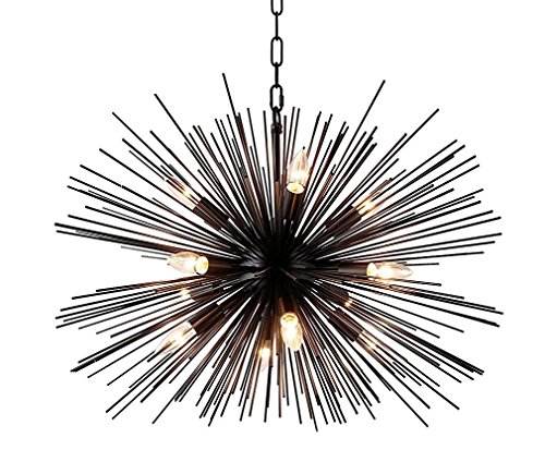 DecomustĀ® 28 Inch Astra Sputnik Satellite Pendant Light, Spike Ceiling Light Fixture, Pendant Chandelier (Black) DecomustĀ® 28 Inch Astra Sputnik Satellite Pendant Light, Spike Ceiling Light Fixture, Pendant Chandelier (Black)