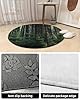 Summer Forest Fluffy Round Area Rug Carpets 4ft, Plush Shaggy Carpet Soft Circular Rugs, Non-Slip Fuzzy Accent Floor Mat for Living Room Bedroom Nursery Nature Green Tree Modern Landscape Watercolor #3