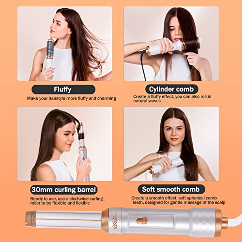 6 In 1 Hot Air Brush, Hair Dryer Brush, 2023 New Blow Dryer Brush Detachable Hair Styling Tools Set, Ionic Hair Dryer With Hot Air Brush, Curling Brush, Hairdryer, Hair Straightener, Hair Curlers #TOP3