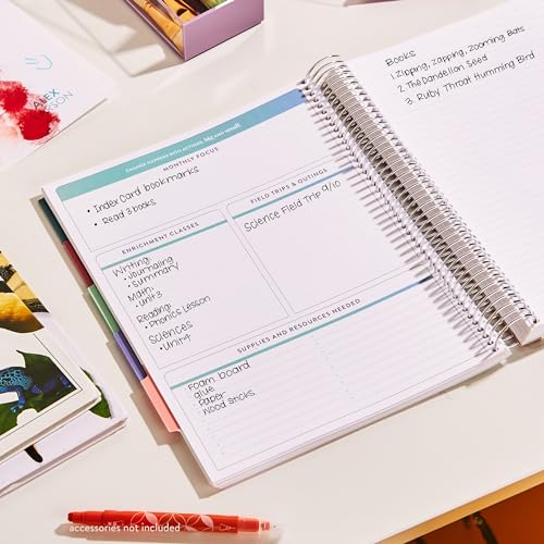 Erin Condren 8.5x11 Undated Homeschool Planner - School Supplies Classic Interchangeable Cover| Featuring Platinum Spiral and 80 Lb. Text Weight Paper - Image 5