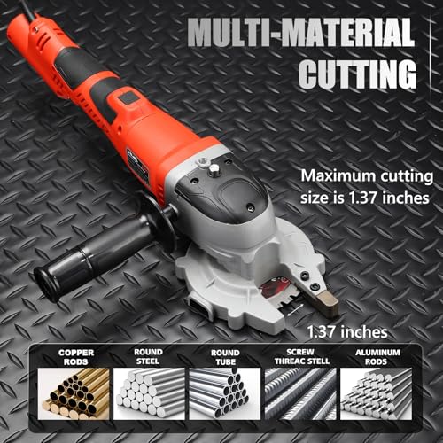 Image of DJBL Electric Rebar Cutter,2100W Powerful Cutting Edge Saw with 110mm Blade | Handheld Cold Cut Crushless Motor Fast Cutting for Multi-material Max Cutting Size 30mm