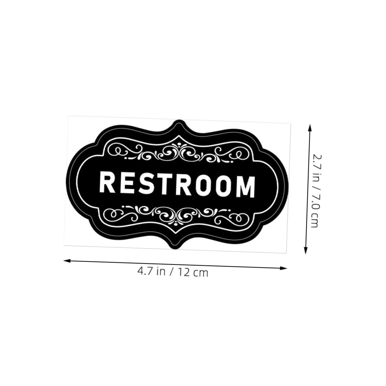 FUNOMOCYA Funny Restroom Signs Set 4pcs Bathroom Door Stickers Waterproof Washroom Decor for Home Office Restroom Indicator