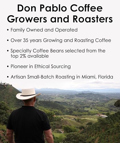 5LB Don Pablo Colombian Supremo - Whole Bean Arabica Coffee - Medium-Dark Roast - Low Acidity - 5 Pound (5 lb) Bag