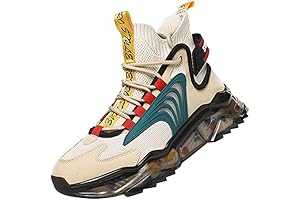 Trendy Techwear Boots Men's Casual Mesh Sports Running Shoes Breathable Lace-up Sneakers