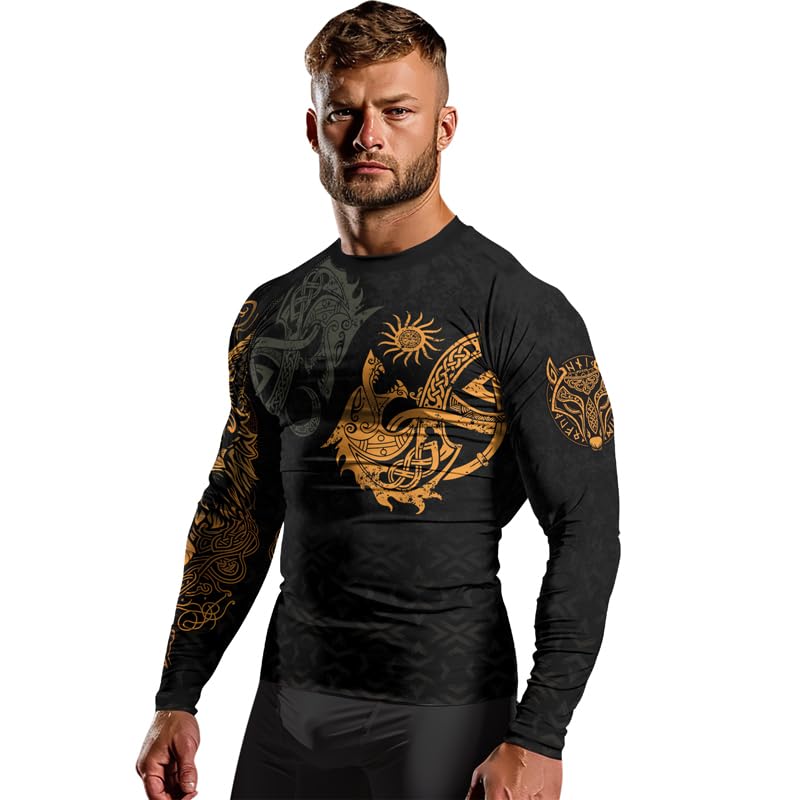 Viking Men’s Performance Rash Guard – Long Sleeve Compression Rashguard for Jiu Jitsu, BJJ, No-Gi, Grappling4