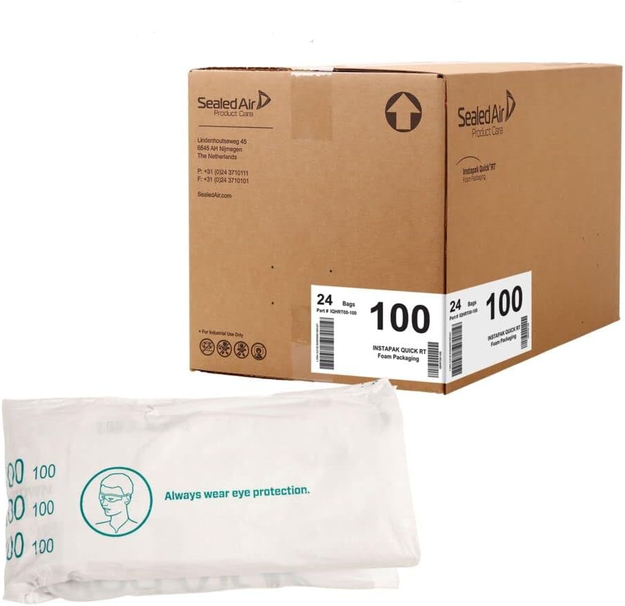 Instapak Quick Room Temperature Expanding Foam Packaging Bag (#100, 25-Inch x 27-Inch, Case of 24)