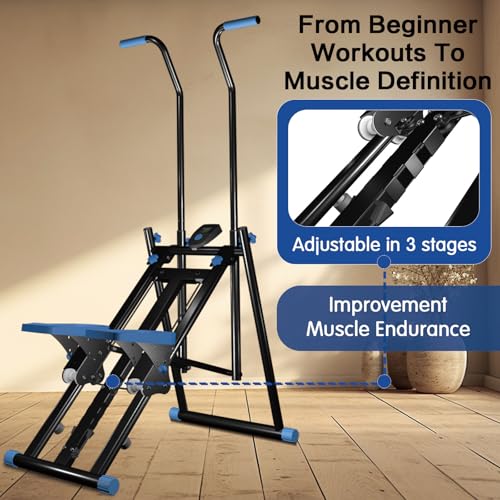 Stair Stepper with 3-Level Adjustable Resistance and Hand, Foldable Stair Climber Exercise Machine for Home Gym Workout, Stair Master for Full-Body Workout - Image 4