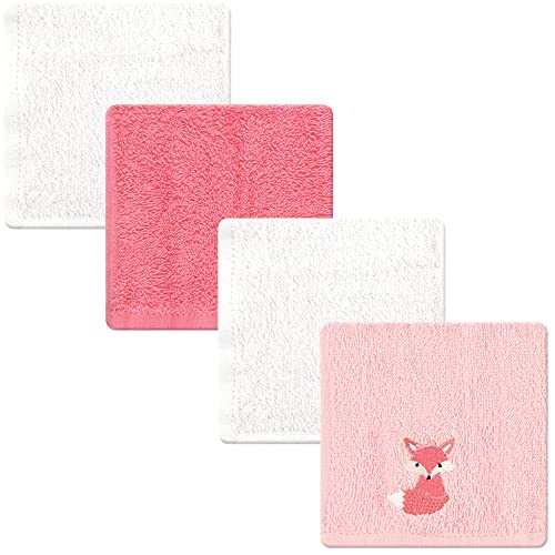 Image of Luvable Friends Unisex Baby Super Soft Cotton Washcloths, Foxy, One Size