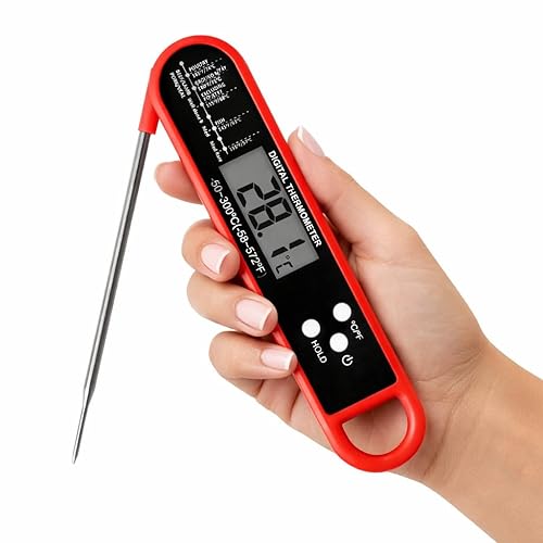 Termómetro digital para carne, termómetro de comida de lectura instantánea para cocinar, asar a la parrilla, accesorios de cocina, accesorios
