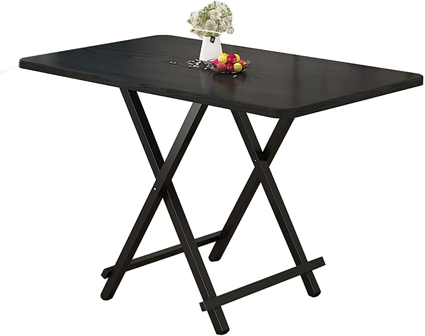 Folding Table, Home Rectangular Dining Table, Portable Outdoor Camping Table No Installation Required, 7 Colors (G) (E)