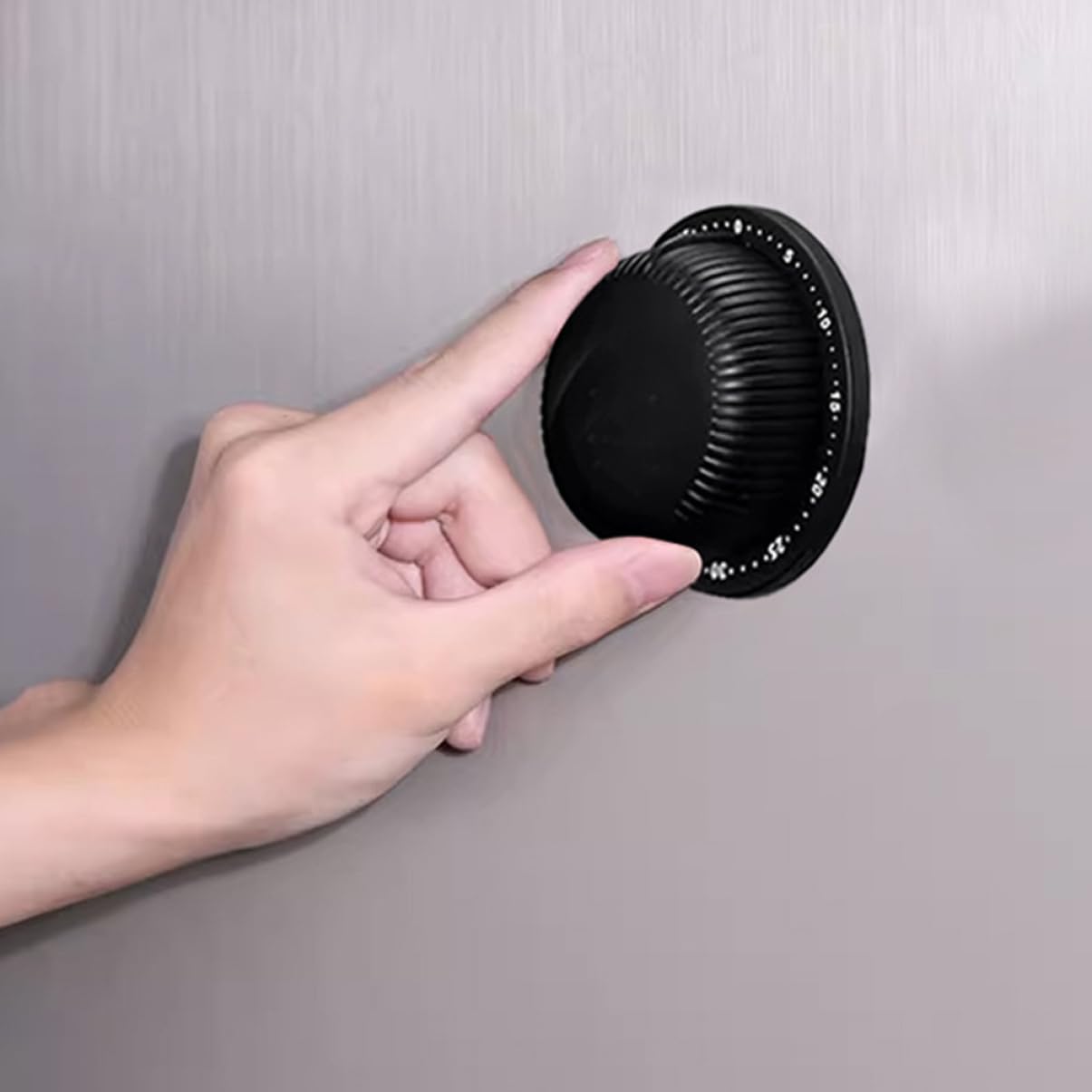 NUOBESTY 2 Stück Küchenuhr Küchenmechanische Timer Kind Timer für Küchen magnetisch mechanisch von Schreibtisch Magnetische zum Kochen Rostfreier Stahl Black