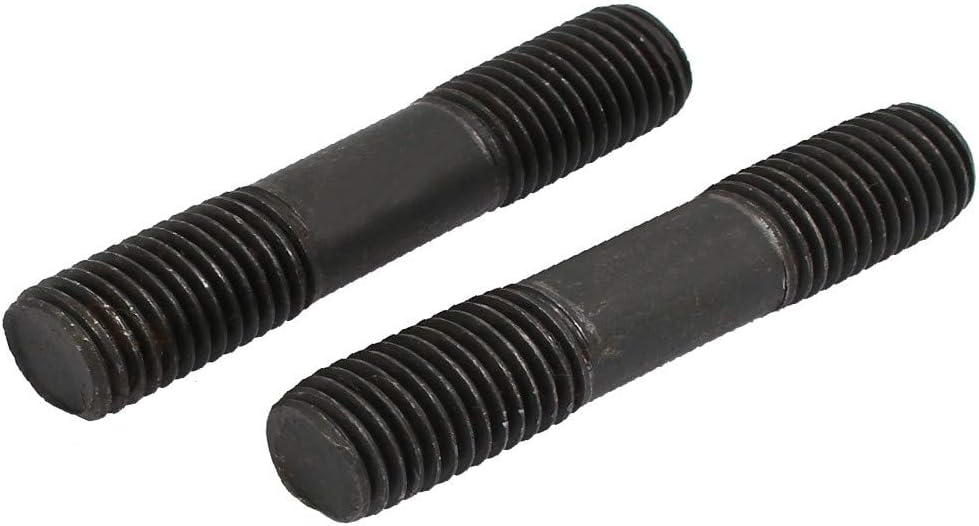 New Lon0167 3/4'' Thread 4'' Length Carbon Steel Double End Stud Fastoner Black 5pcs(3/4' 'Gewinde 4' 'Länge Kohlenstoffstahl Doppelendstecker Fastoner Schwarz 5St