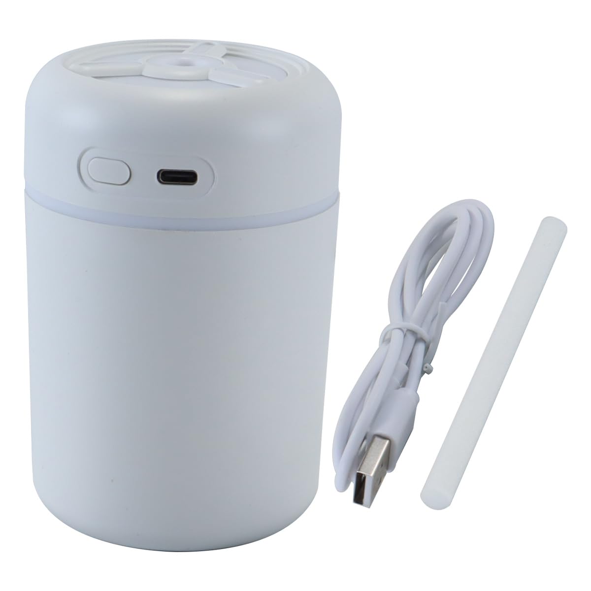 Gurtt Mini Humidifier, 300ml USB Cool Mist Small Humidifier, for Desk, Indoor Plant, Home, Office, Desk, Bedroom (White)