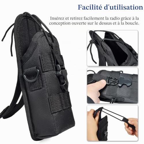 YNIBST Molle Pochette Tactique pour Talkie Walkie, Étui Polyvalent Radio – vue 5
