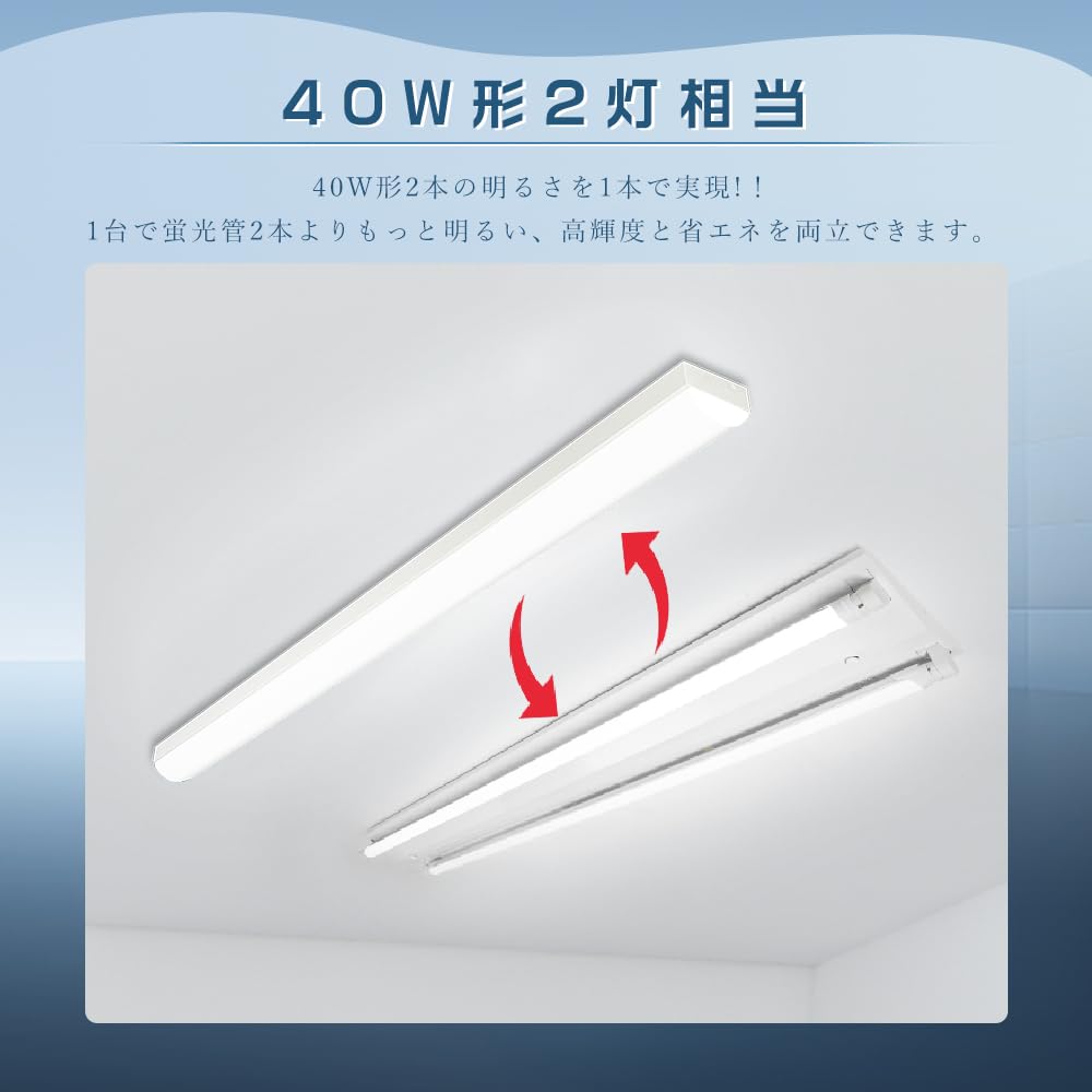 Amazon.co.jp : 【超高輝度10000lm】LED蛍光灯 器具一体型 50W 昼光色 