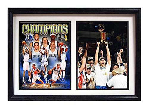 Encore Select 122-07 NBA Dallas Mavericks Double Frame 2011 NBA Champion Dirk Nowitzki Print, 12-Inch by 18-Inch