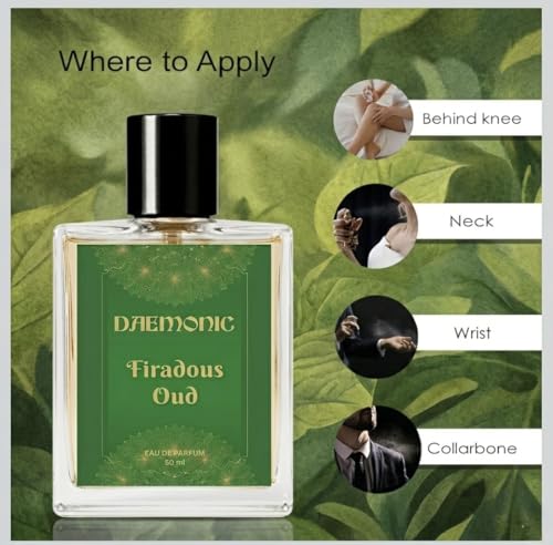 Image of DAEMONIC Firadous Oud Eau De Parfum 50ml | Premium Spicy Woody Long Lasting Perfume for Men & Women | Luxury Oud Fragrance Perfume