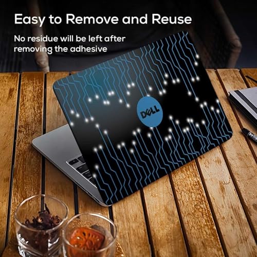 Image of Galaxsia DL238 Top+Wrist Pad Vinyl Laptop Skin /Sticker /Cover for 15 to 15.6 Inches Laptops Laminated-Removable-HD Quality Compatible for Dell-(15x10 Inches)