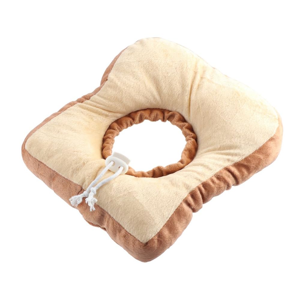 Collar de recuperación para gatos, collar ajustable para gatos con borde suave, bonito collar de cono de cuello tostado antiarañazos, collar creativo para mascotas para gatitos y gatos