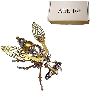 FUNYOUGAME 3D Metal Puzzle Fruit Fly Model Kit, 100 Pieces 3D Steampunk Metal Jigsaw Puzzle Model, DIY Assembly Mechanical...