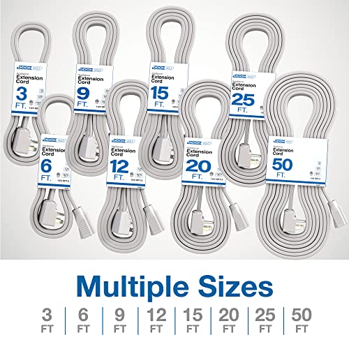 Appliance Extension Cord - 20Ft Heavy Duty Gray Extension Wire For Air Conditioner, Refrigerator, & All Major Appliances - 14 Gauge High Voltage 3 Prong Flat-End Appliance Cord, For Indoor Use #TOP5