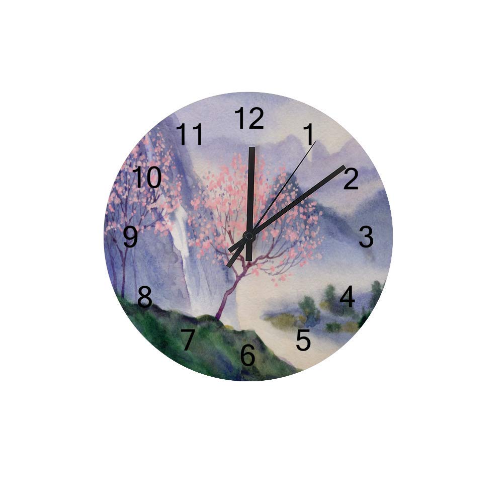 Horloge murale rose crépuscule pour décorer un salon chaleureux