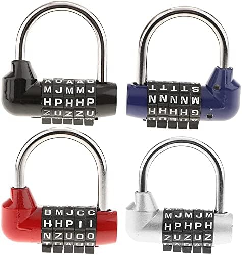 luggage locks,padlock, 5 Letters Password PadCombination Luggage Suitcase Safe Lockers Combination Padlocks(Blue)
