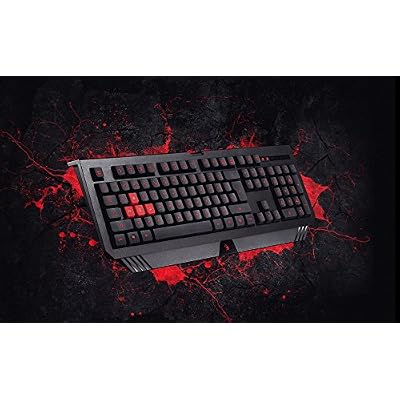Bloody Gaming Keyboard, Double-Secured Water Resistant Keyboard, Silicon Keys (B120) Spanish Layout