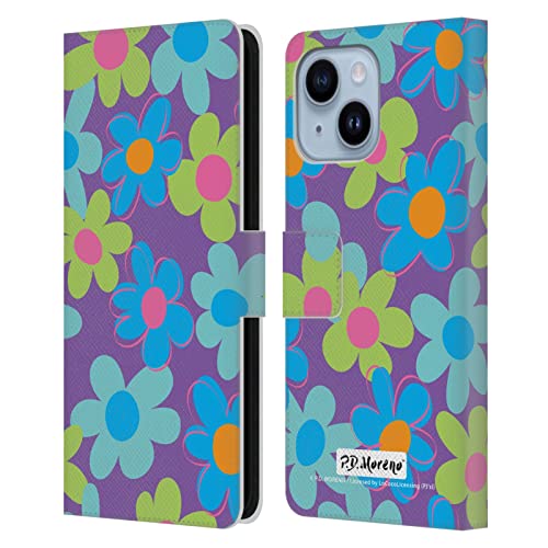 Étui portefeuille en cuir iPhone 14 Plus P.D. Moreno violet chic