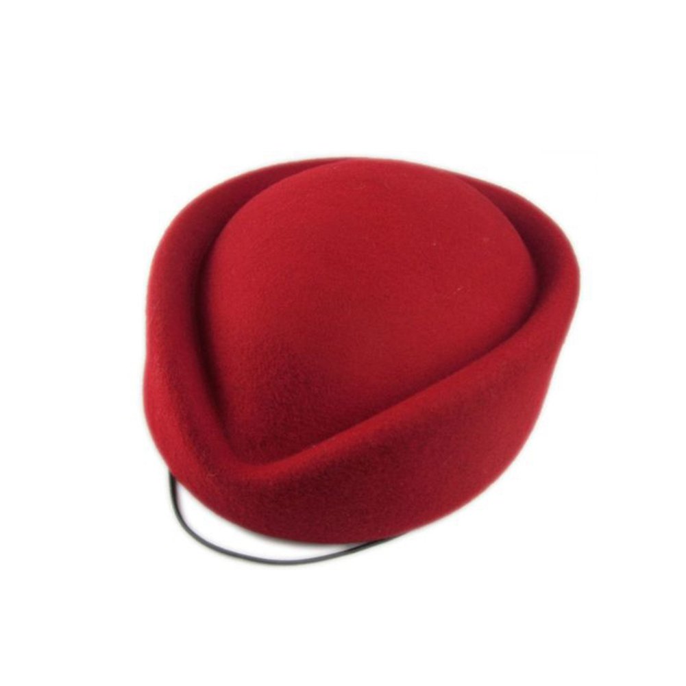 YING LANWool Cap Stewardess Pillbox Hat Teardrop Fascinator Base Sweet Design