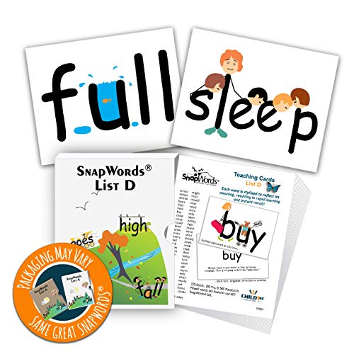 SnapWords List D Teaching Cards - Sight Words