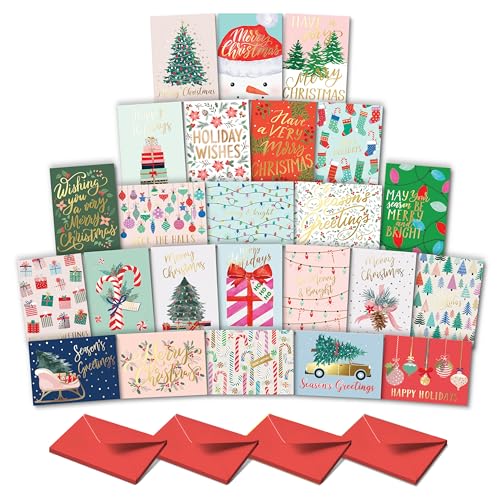 Sweetzer & Orange Holiday Greeting Cards – Set of 24 Boxed Christmas Cards with Envelopes – 24...