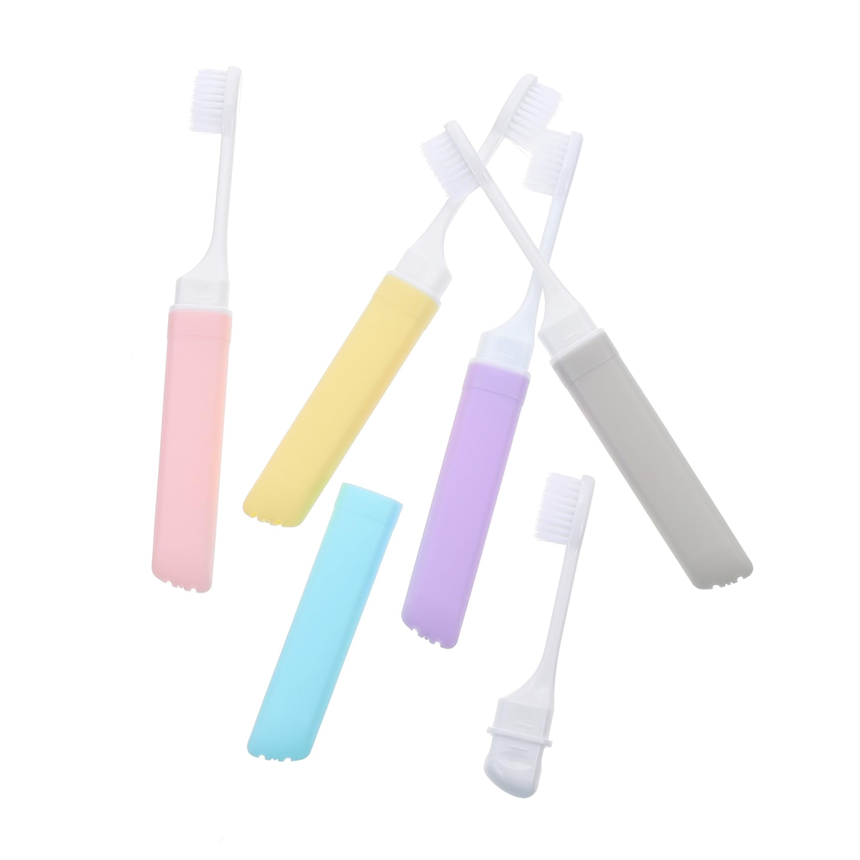 FRCOLOR 25 Pz Spazzolino Da Viaggio Spazzolino Morbido Articoli Da Viaggio Per Adulti Spazzolini Da Viaggio Spazzolino Da Denti Portatile Macaron Filamento Viaggiare Fibra Artificiale