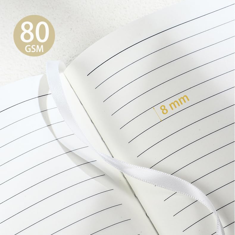 Carnet de notes à fleurs A5 aux pages lignées et couverture rigide - 6