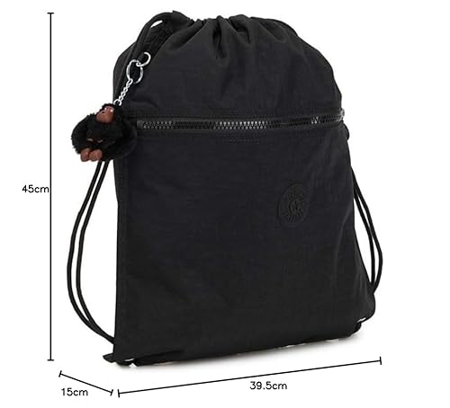 Kipling Supertaboo Mochila Mediana, True Black (Negro)