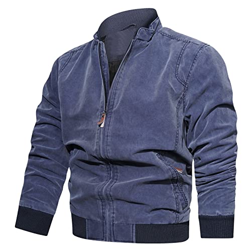 Doudoune à capuche homme bleu XXXXXL veste chaude d'hiver en coton