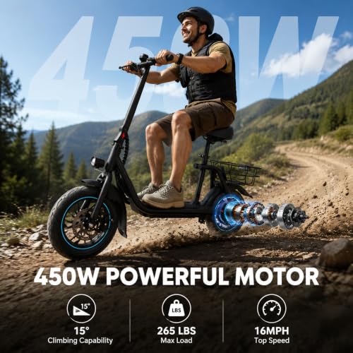 AWWSCOOTER C1 Electric Scooter with Seat