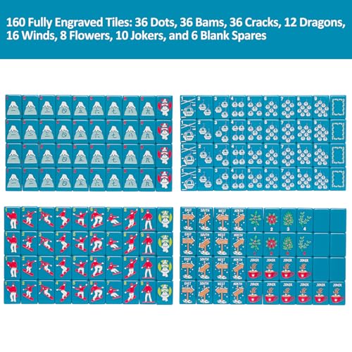 Set de Mahjong Americano con 160 Fichas Acrílicas miniatura 4