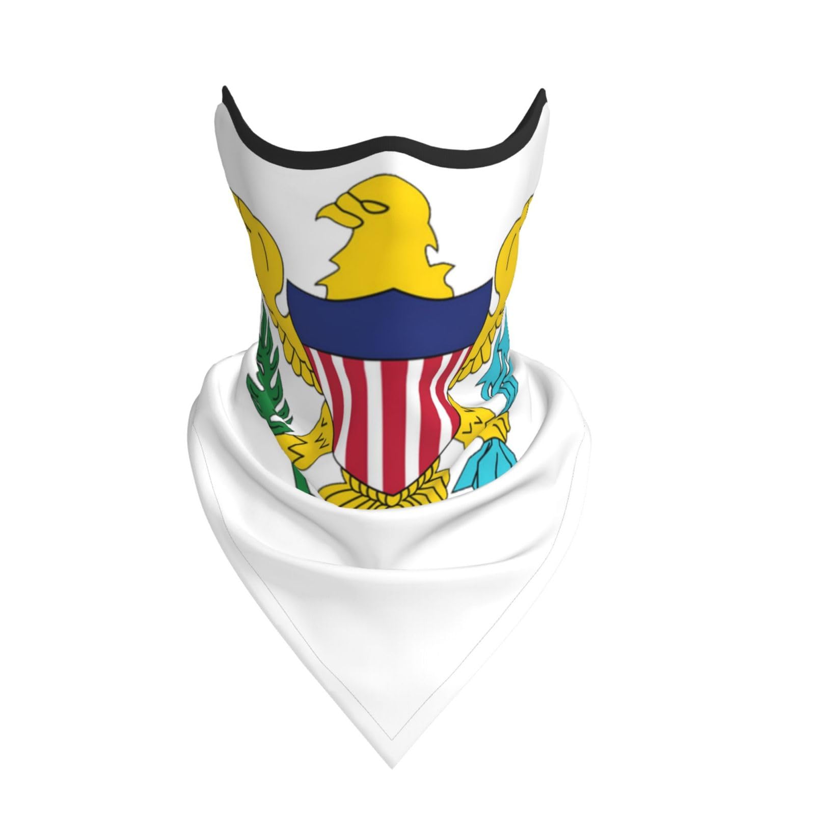 Flag Of The United Virgin Islands Quick-Dry Half Masks Bandana For Women Men Neck Gaiter Balaclava Face Scarf Mask