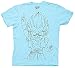 Dragon Ball Z Gotenks Line Art DBZ Anime Adult T-Shirt (X-large)