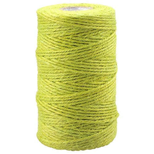KINGLAKE 328 Feet Natural Jute Twine for Arts Crafts Gift Wrapping, Gardening, Packing & More