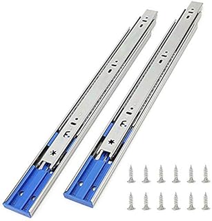 6 Pairs of 22 Inch Hardware 3-Section Soft Close Full Extension Ball Bearing Side Mount Drawer Slides,100 LB Capacity Drawer Slide