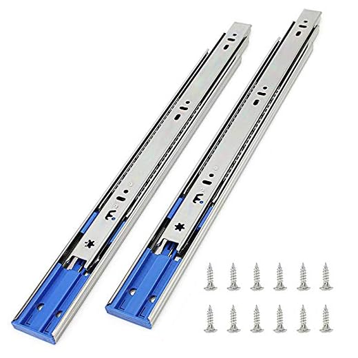 6 Pairs of 14 Inch 3-Section Soft Close Full Extension Ball Bearing Side Mount Drawer Slides,100 LB Capacity Drawer Slide