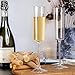 Ciaell 12 Pack Plastic Champagne Flutes - 6 Oz Clear Disposable Champagne Glasses - Square Plastic Toasting Glasses for Party Anniversary Wedding