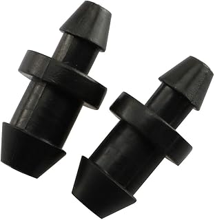 JCBIZ 60pcs Black Color Multifunctional Plug Drip Irrigation Tube End Closure 19mm Length for Garden Irrigation