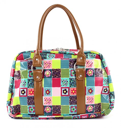 LÄSsig Borsa Per Pannolini Con Accessori Borsa Fasciatoio/Vintage Metro Bag, Flower Quilt - 7