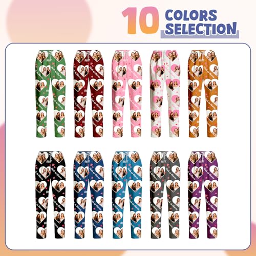 ALBK Custom Pajama Pants with 3 Photos, Custom Pajamas for Men Women, Personalized Pajamas Gifts for Dad Mom, Custom PJ Pants2