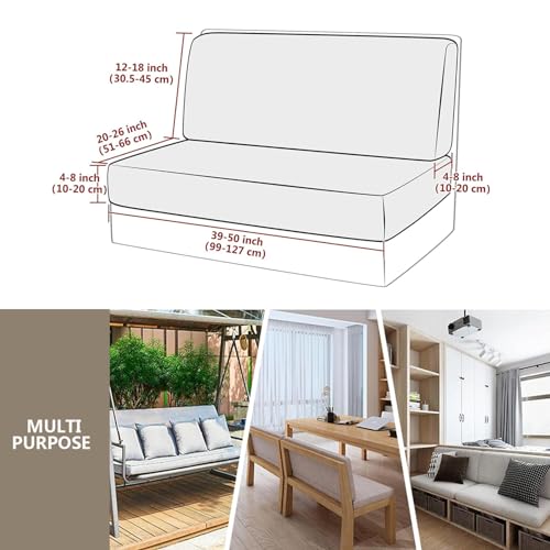 Housse de coussin de rechange lavable et facile à installer pour canapé