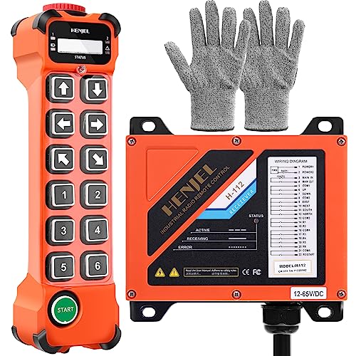 Mando a distancia inalámbrico para grúa industrial de 12 botones 24V 48V 220V para polipasto eléctrico de cadena Puente grúa móvil Camión volquete Transmisor y receptor 24-264V